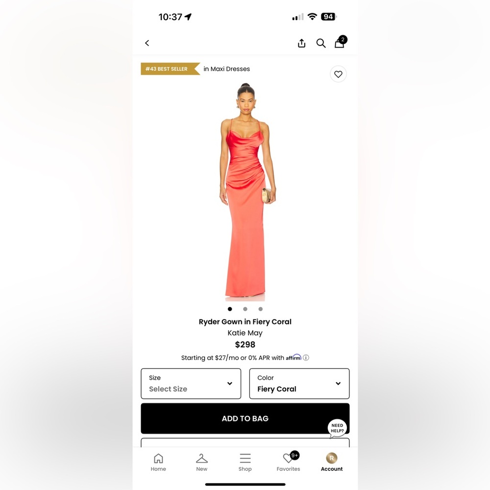 SOLD Revolve Gown